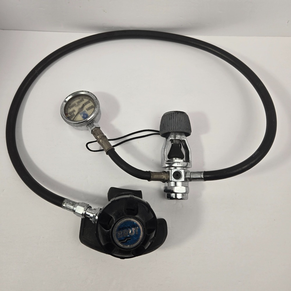 Sherwood Brut Scuba Diving Regulator Set Yoke 1st Stage Ocean Dynamics SPG Gauge